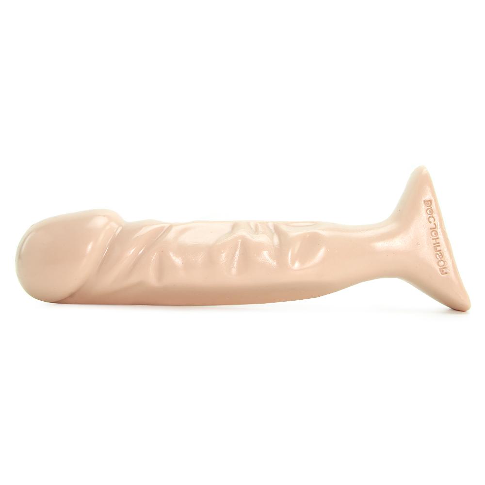Thin 7.5 Inch Tool Dildo in White - Image 2